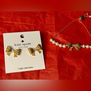 KATE SPADE WRAPPED IN A BOW BRACELET & EARRINGS